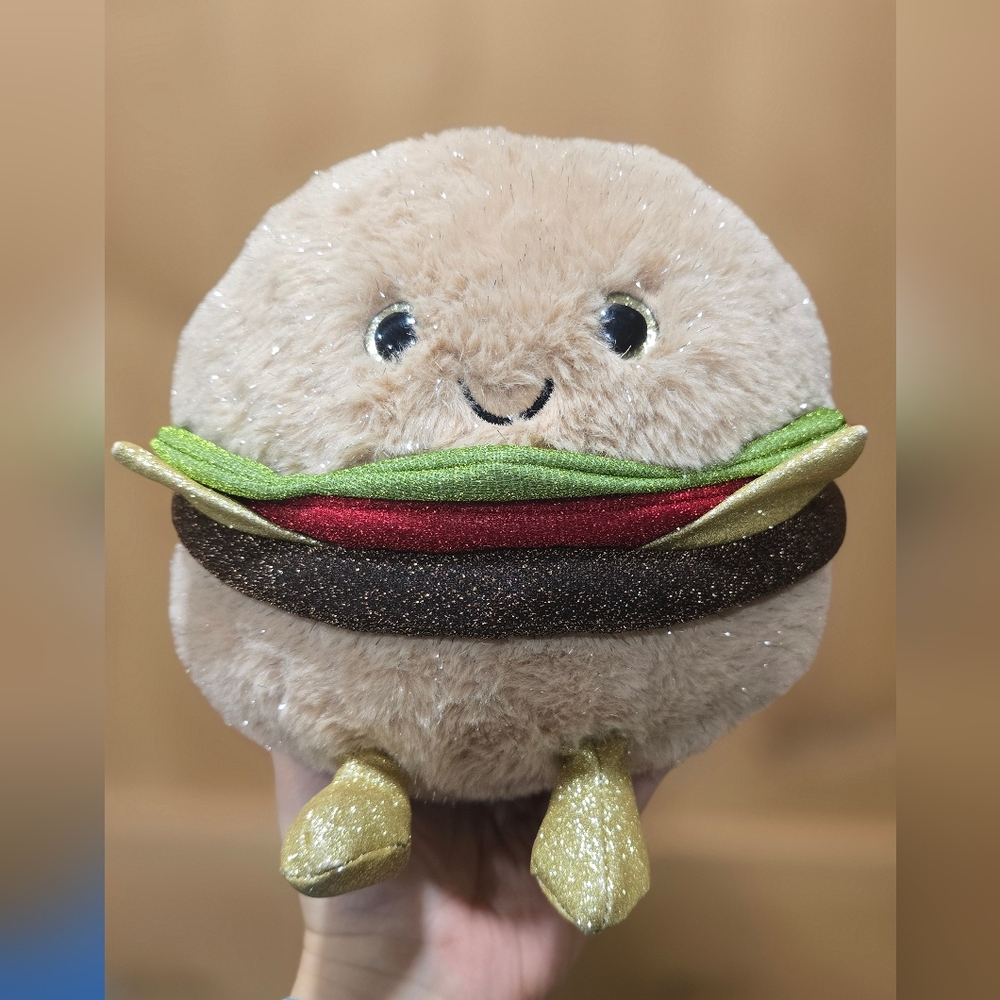 FAO SCHWARZ 11” Glow Brights Hamburger Plush LED with Sound